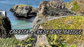 CARRICKaREDE ROPE BRIDGE NORTHERN IRELAND [upl. by Atteuqal]