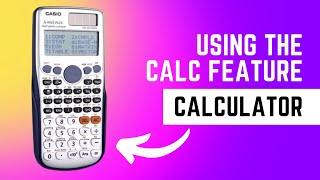 Casio fx991ES Plus  using the CALC feature [upl. by Itsud]