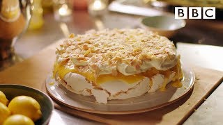 Luscious lemon pavlova recipe  Simply Nigella  BBC [upl. by Ley]