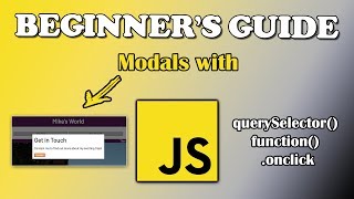 JavaScript Tutorial  Creating a Modal with JavaScript  Part 1 [upl. by Blanchard]