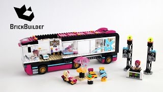 Lego Friends 41106 Pop Star Tour Bus  Lego Speed Build [upl. by Winnifred928]