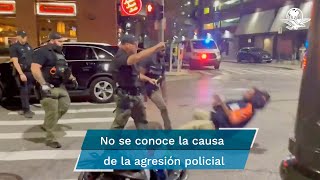 Policía golpea a afroamericano en la cara y lo deja inconsciente [upl. by Raclima]