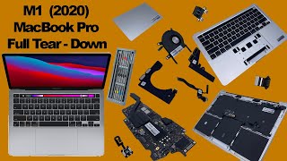 2020 M1 MacBook Pro 13quot A2338  Disassembly Teardown Guide [upl. by Kisung132]