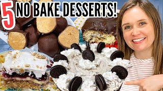 5 NOBAKE DESSERTS  Incredibly EASY NoBake Dessert Recipes  Julia Pacheco [upl. by Calia760]