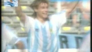 Argentina 1 Brasil 0  Mundial Italia 1990  Gol Claudio Caniggia Relato Marcelo Araujo [upl. by Delphina539]