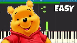 Winnie The Pooh Theme Song  EASY Piano Tutorial [upl. by Erica]