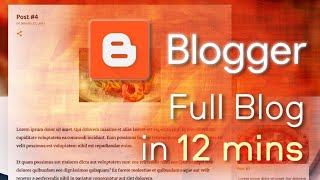 Blogger  Tutorial for Beginners in 12 MINUTES  FULL GUIDE [upl. by Nohs]