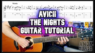 How to play Avicii  The Nights Guitar Tutorial Lesson [upl. by Nassah177]