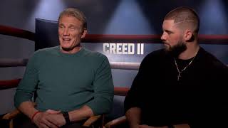 Dolph Lundgren amp Florian Munteanu Interview Creed 2 [upl. by Bradman]