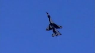 F16 Crash at Air Show a Thunderbirds Display Team Pilot Ejects from Jet Plane at Mountain Home AFB [upl. by Mulvihill]