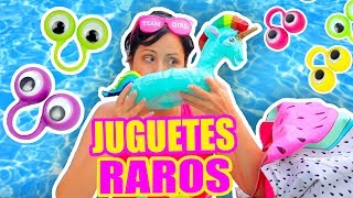 OJOS PARA DEDOS MINI UNICORNIO Y MÁS 😱 ABRIENDO JUGUETES RAROS en la PISCINA PLAY Sandra Cires Art [upl. by Delphinia]