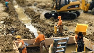 BRUDER TOYS tractors adn trucks construction  WATER PIPE  Construction toys  Kids video [upl. by Oruasi]