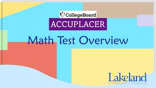 ACCUPLACER Math Placement Test Overview [upl. by Aikel]