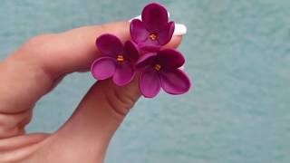 EASY FLOWER POLYMER CLAY TUTORIALs [upl. by Eellek74]