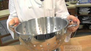 Equipment Review The Secret to Buying the Best Colanders  Strainers [upl. by Ardnohsed]