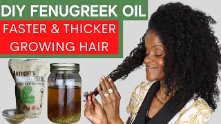 DIY FENUGREEK OIL FOR FASTER amp THICKER GROWING HAIR [upl. by Asikal]