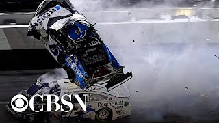 Ryan Newman hospitalized after terrifying crash at Daytona 500 [upl. by Ellennad]