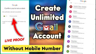 Unlimited Gmail Account Without Number Verification  Unlimited Gmail Kaise Banaye  King TECH [upl. by Grory]