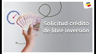 ¿Cómo solicitar un crédito de libre inversión  Bancolombia [upl. by Sillihp]