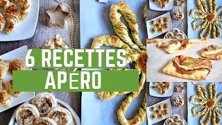 6 RECETTES POUR L APÉRITIF A FAIRE AVEC DE LA PATE FEUILLETEE [upl. by Chassin]