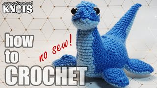 How to crochet a Loch Ness Monster  No Sewing required [upl. by Roswald864]