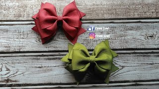 Moño Sencillo Para Principiante  Como Hacer Moños Para el Cabello de Listón  Ribbon Bow [upl. by Bluma]