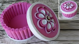 How to make jewellery box at home ✂ Jewellery box banane ka tarika [upl. by Nauqal]