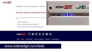 SolarEdge SetApp LED Guide International [upl. by Eiramadnil]