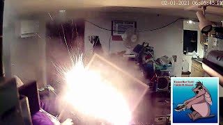 Lithium explosion DIY powerwall incident [upl. by Einatsed]