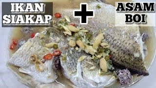 Siakap Stim Asam Boi  Menu Mudah Sedap Dan Sihat  How To Make Steam Fish [upl. by Markman]