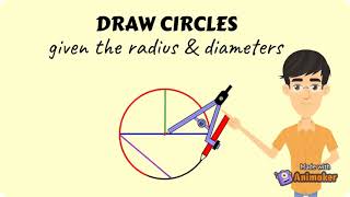 Draw Circles Given the Radius or Diameter [upl. by Letrice950]