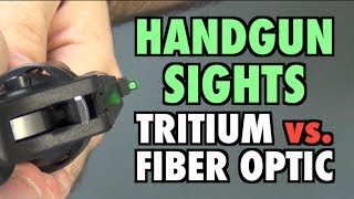 Handgun Sights Tritium vs Fiber Optic [upl. by Range665]