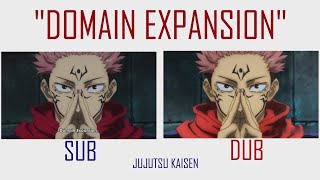 Sukuna Domain Expansion  Sub VS Dub [upl. by Atinniuq]