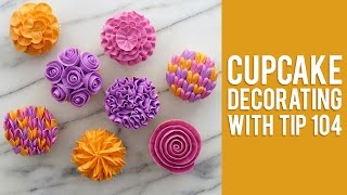 How to Decorate Buttercream Flower Cupcakes [upl. by Anerol]