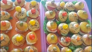 Recette de mini burger avec différentes garnitures  apéro dinatoire [upl. by Aihsenrad997]