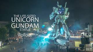 THE LIFESIZED UNICORN GUNDAM STATUE Rollout [upl. by Fiden498]