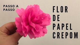 Flor de papel crepom FÁCIL [upl. by Anniahs]