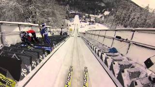 Aus Sicht eines Skispringers Mit Helmkamera die Schanze hinunter [upl. by Leena]