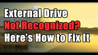 How to Fix External Drive Not Recognized Error in Windows [upl. by Hploda]