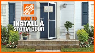 How to Install a Storm Door  The Home Depot [upl. by Ahsyad]