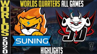 SN vs JDG Highlights ALL GAMES Quarterfinals Worlds 2020 Playoffs Day 10  Suning vs JD Gaming [upl. by Femmine56]