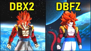 Gogeta  All Forms amp Attacks  DBFZ vs DBXV2 SSJ4SSGSSSSJ [upl. by Sueaddaht]