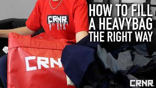 How To Fill A Heavy Bag The Right Way  Combat Corner Professional [upl. by Ronen]