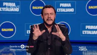 Crozza Salvini quotPerchè dobbiamo usare linglese Prima litalianoquot [upl. by Isak]