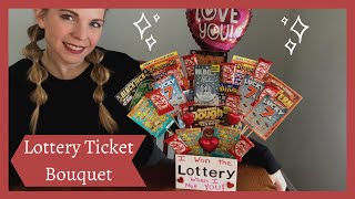 HOW TO MAKE A LOTTERY TICKET BOUQUET  Easy DIY Scratch Ticket Bouquet [upl. by Ardeahp]