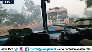 Haryana Roadways superfast Full speed 120kmh 🙏❤   Bus Race Haryana Roadways   Full speed Hr [upl. by Ahsitra760]