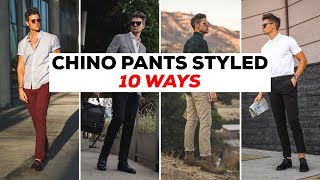 10 Ways to Wear Chino Pants  Mens Outfits  Parker York Smith [upl. by Gnal411]