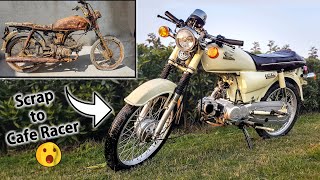 Restoration Honda CD 70 Motorcycle amp Building a Cafe Racer  Full Timelapse [upl. by Cheslie771]