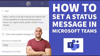 How To Set a Status Message in Microsoft Teams [upl. by Madalyn]