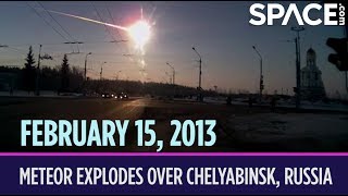 OTD in Space – February 15 Meteor Explodes Over Chelyabinsk Russia [upl. by Harimas]